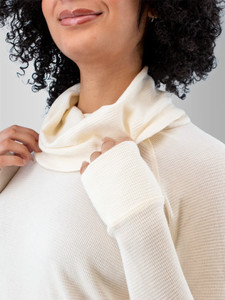 Cyndi Waffle Knit Cowl Neck studio alt2