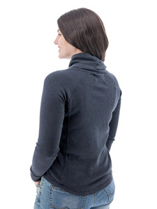 Cyndi Waffle Knit Cowl Neck studio back