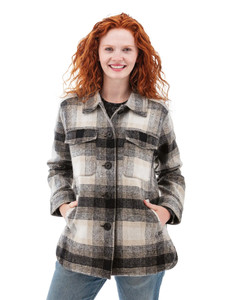 Joni Boyfriend Plaid Shirt Jacket studio alt 1