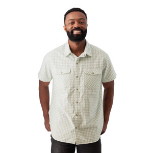 Rydell Pearl Snap Check Shirt Green studio