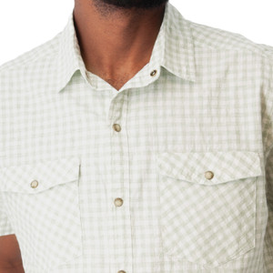 Rydell Pearl Snap Check Shirt Green detail