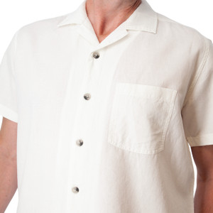 Bodi Cross-Weave Camp Shirt White detail