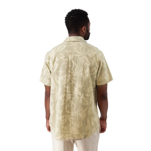 Liam Pearl Snap Printed Shirt Moss back