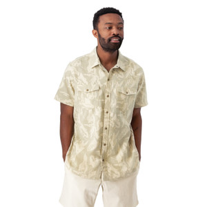 Liam Pearl Snap Printed Shirt Moss alt 1