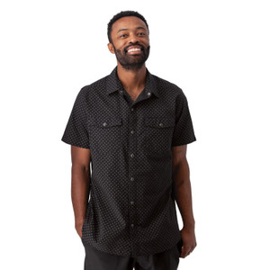 Liam Pearl Snap Printed Shirt Black