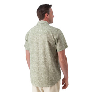 Liam Pearl Snap Printed Shirt Green back