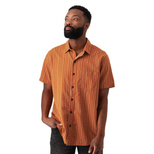 Hawke Organic Cotton Shirt studio Hot Sauce Orange