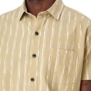 Hawke Organic Cotton Shirt Natural Tan detail