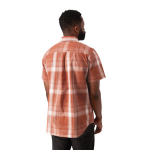 Hawke Organic Cotton Shirt Potters Clay Red back