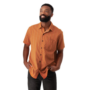 Hawke Organic Cotton Shirt studio Hot Sauce Orange alt 1