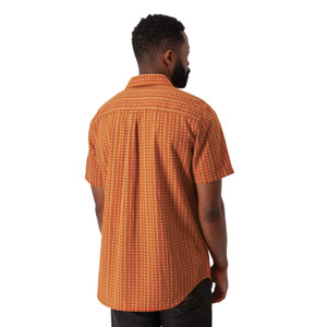 Hawke Organic Cotton Shirt studio Hot Sauce Orange back