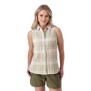 Linnet Organic Cotton Textured Tank Top Reseda Green alt 1