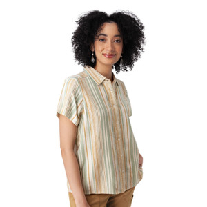 Jacey Spread Collar Top Ceramic alt 1