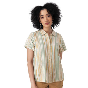 Jacey Spread Collar Top Ceramic