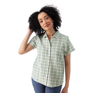 Jacey Spread Collar Top Jadeite Green