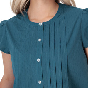 Pippin Pintuck Top Blue detail 2