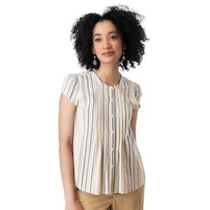 Pippin Pintuck Top Indigo