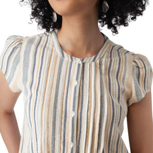 Pippin Pintuck Top Indigo detail