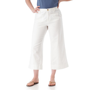 Harris Cotton Ripstop Wide Leg Pant White