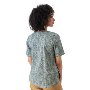 Daystar Elbow Sleeve Printed Top Jadeite Green back