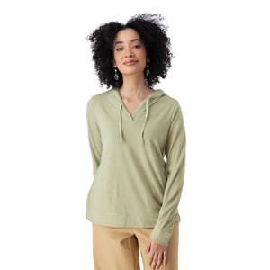 Mari Pull-On Hoodie Reseda Green alt 1