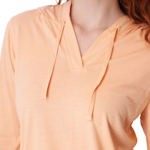 Mari Pull-On Hoodie Prairie Sunset Orange detail