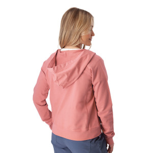 Inola Zip Up Hoodie Dusty Rose Pink back