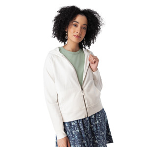Inola Zip Up Hoodie White