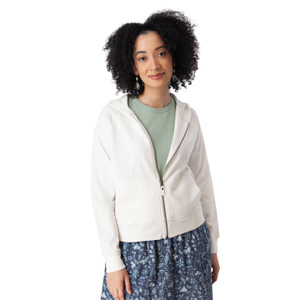 Inola Zip Up Hoodie White alt 1