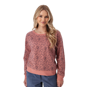 Inola Raglan Sleeve Printed Sweatshirt Rose Pink