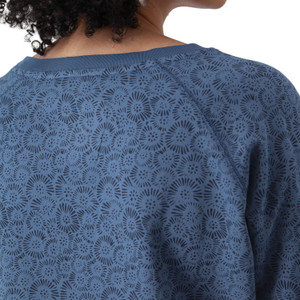 Inola Raglan Sleeve Printed Sweatshirt Indigo Blue detail