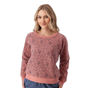 Inola Raglan Sleeve Printed Sweatshirt Rose Pink alt 1