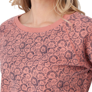 Inola Raglan Sleeve Printed Sweatshirt Rose Pink detail