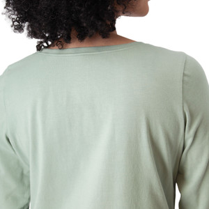 Magnolia Solid 3/4 Sleeve Top Jadeite Green detail
