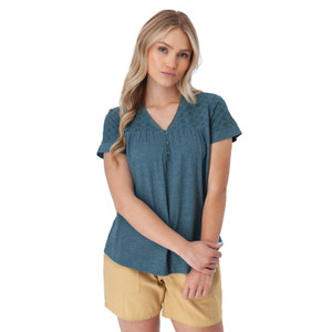 Ansley Eyelet Top Mallard Blue alt 1