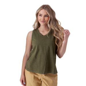 Finley V-Neck Tank Top Four Leaf Clover Green alt 1
