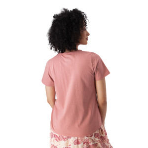 Basis Solid Organic Cotton T-Shirt Dusty Rose Pink back