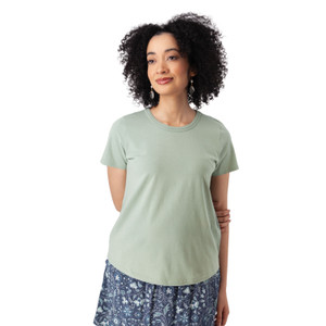 Basis Solid Organic Cotton T-Shirt Jadeite Green alt 1