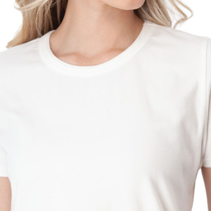 Basis Solid Organic Cotton T-Shirt White detail