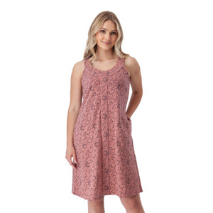 Bellamy Printed French Terry Dress Rose Pink