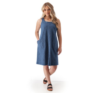 Bellamy Printed French Terry Dress Indigo Blue alt 1