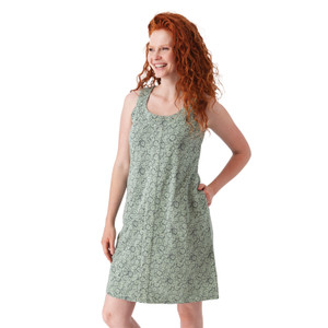 Bellamy Printed French Terry Dress Jadeite Green