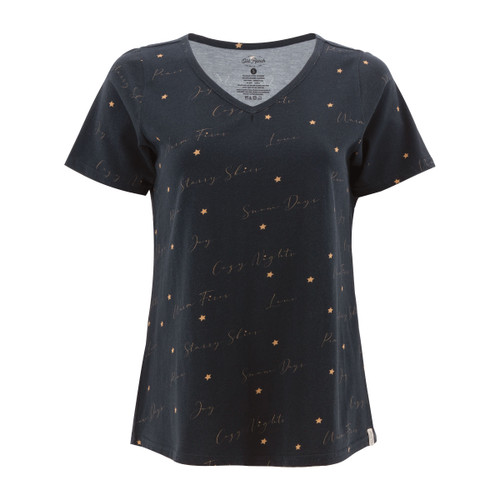 Winter Night Short Sleeve Pajama Top