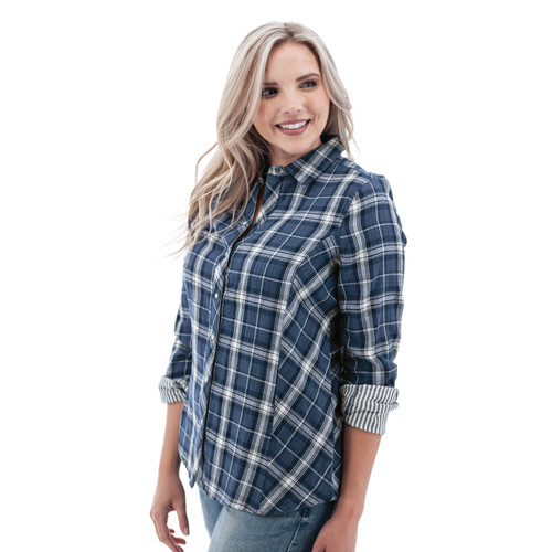 Gracie Organic Snap Plaid Shirt studio alt 1