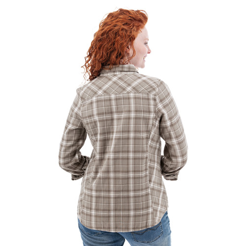 Gracie Organic Snap Plaid Shirt studio back