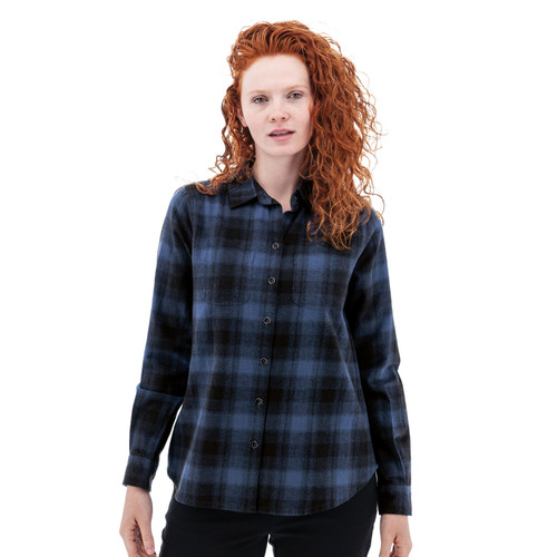Salina Organic Plaid Shirt studio dark denim