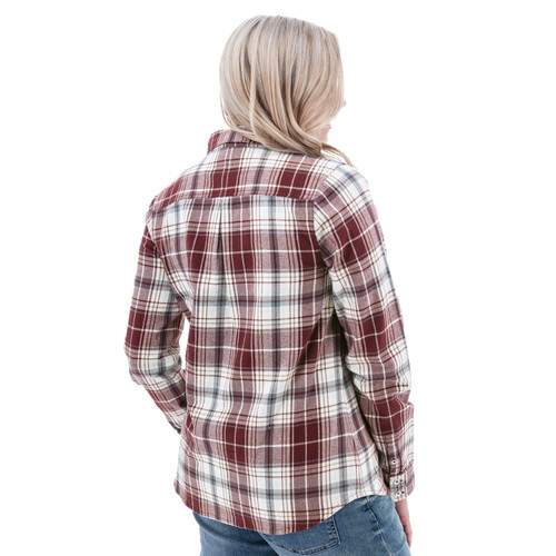 Salina Organic Plaid Shirt studio back windsor wine