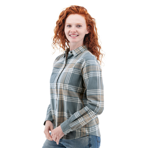 Salina Organic Plaid Shirt studio alt 1 smoke blue