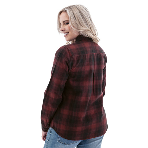 Salina Organic Plaid Shirt studio back red