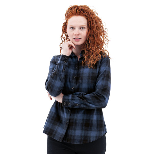 Salina Organic Plaid Shirt studio alt 1 dark denim